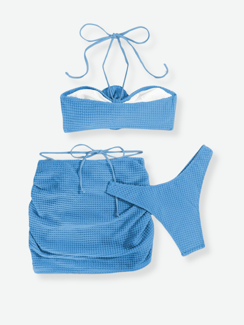 ZOEY 3-Piece Bikini Set with Skirt