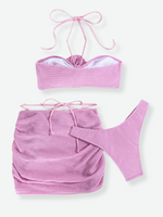 ZOEY 3-Piece Bikini Set with Skirt