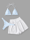 RACHEL Triangle Bikini Set with Shorts