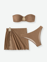 MARTHA 3-Piece Bikini Set with Skirt